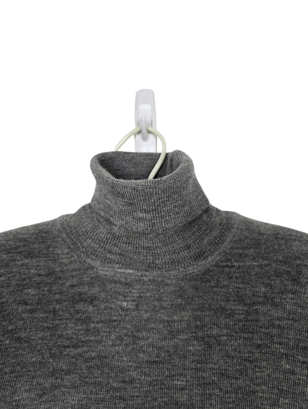 Ann Taylor 100% Merino Wool Turtleneck Sweater Heathered Gray Women's Medium - Picture 3 of 7
